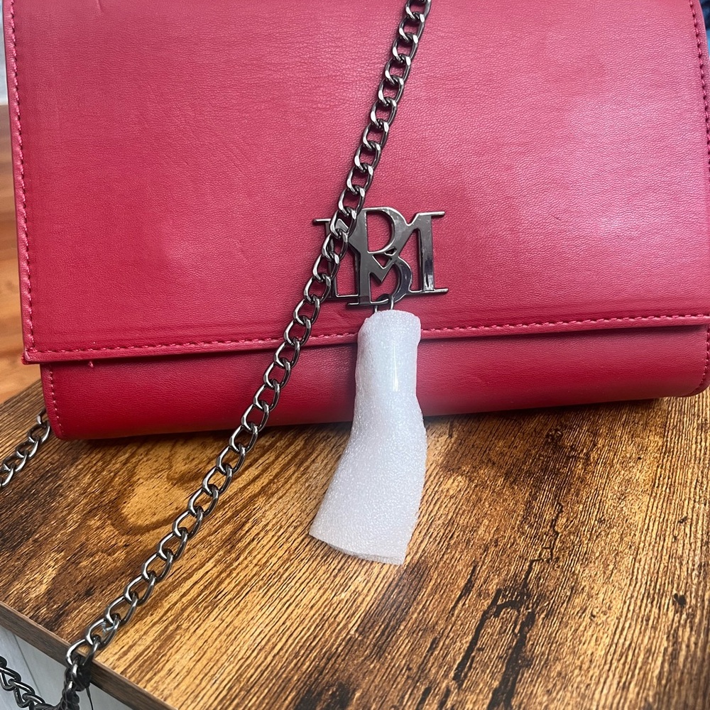 NWT Badgley Mischka red crossbody
